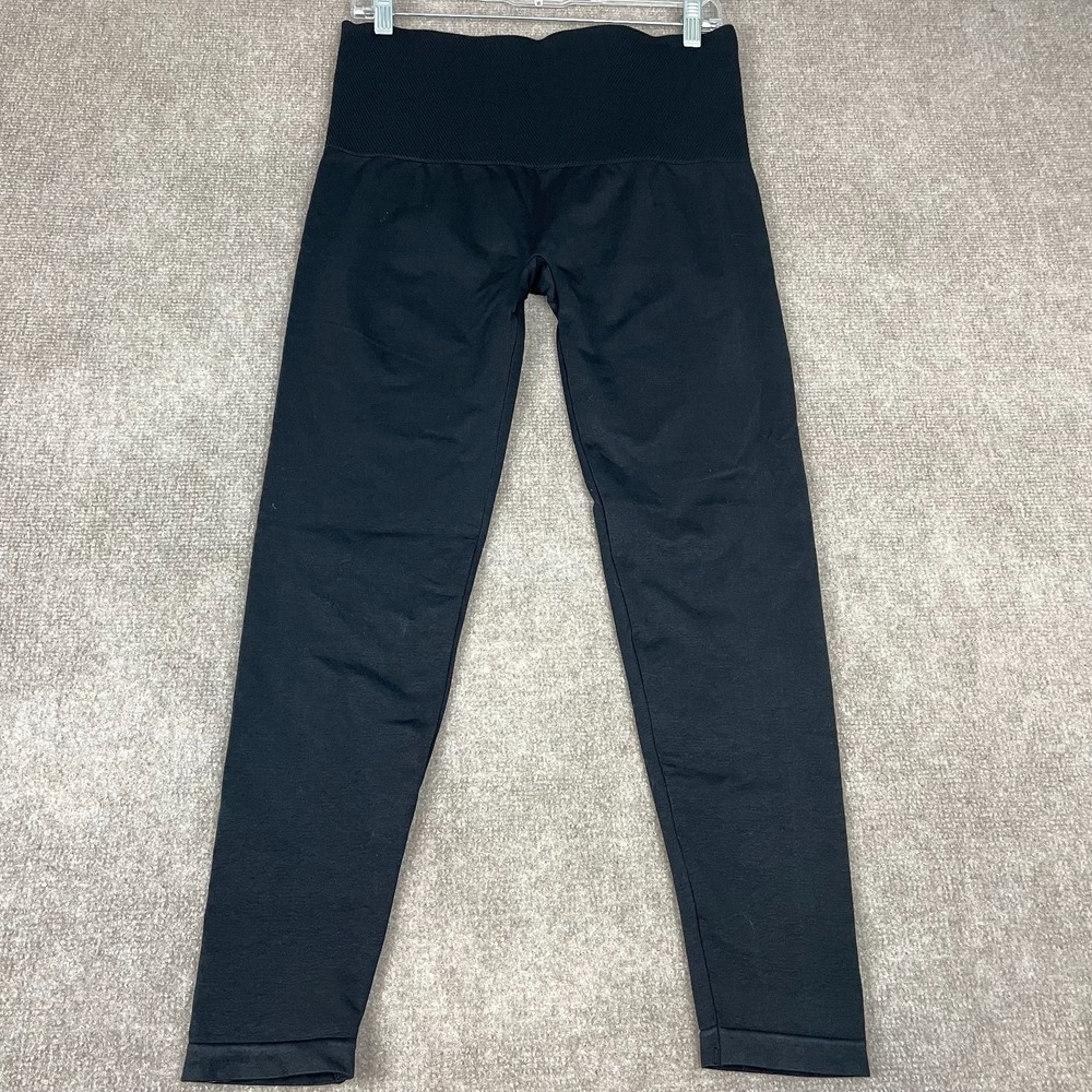Assets By Spanx Leggings Womens 1X Black Mid Rise Stretch Yoga Gym Training